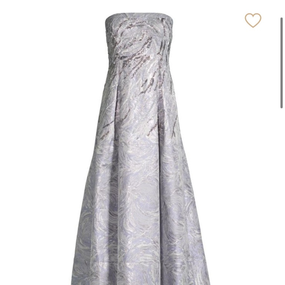 aidan mattox blue beaded dress
